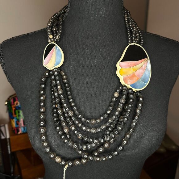 Jewelry - Lee Sands Mother of Pearl Necklace Vintage 1970's